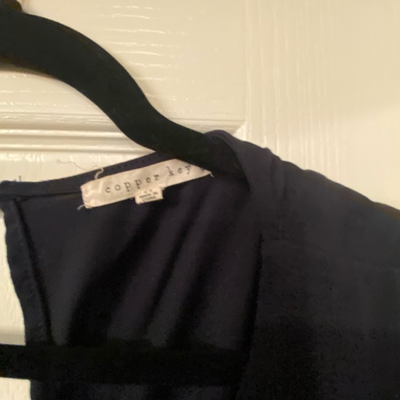 Navy short romper, M, dress it up or down! So comfy, cotton tee material. - Picture 5 of 5
